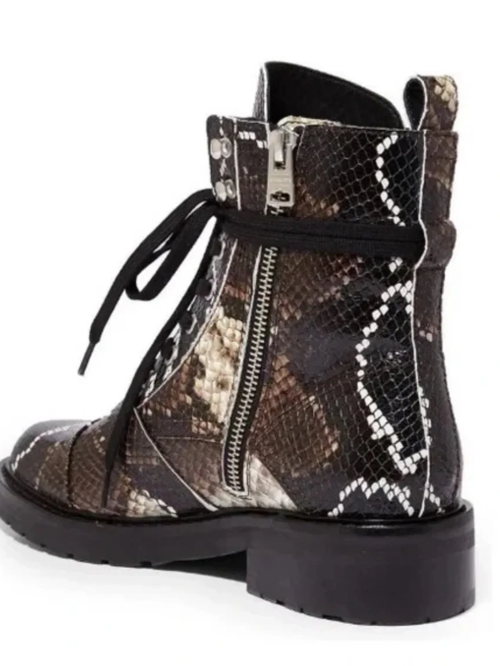 All Saints Donita Leather Snake Boots Size 8